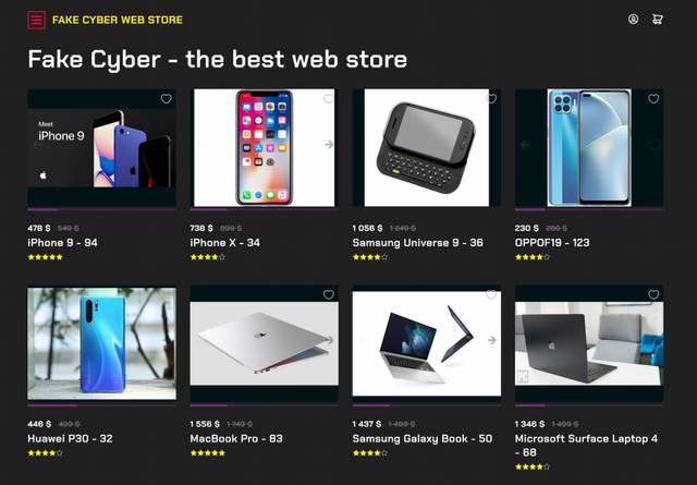 Fake Cyber Web Store